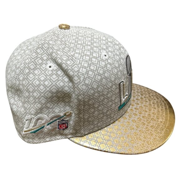 New Era NFL Gray Gold Super Bowl LIV 59FIFTY Fitted Hat Size 7 3/8 - Picture 4 of 8